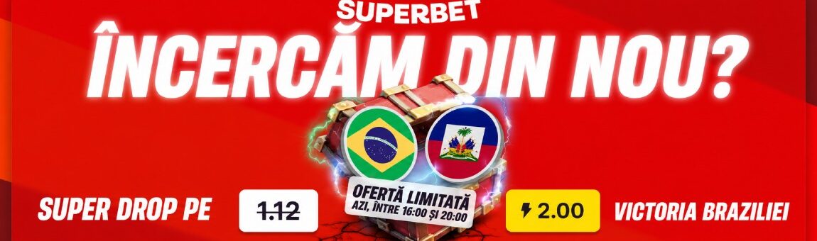 SuperDrop Superbet Brazilia: Cotă 2.00 la victorie