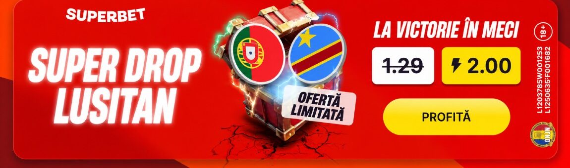 SuperDrop Superbet 2026 ⚡ Cotă Mărită pentru Portugalia