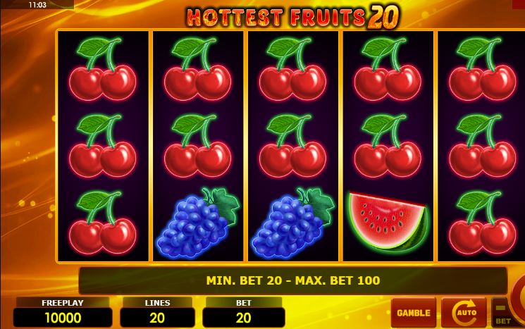 grila de joc la hottest fruits 20 demo