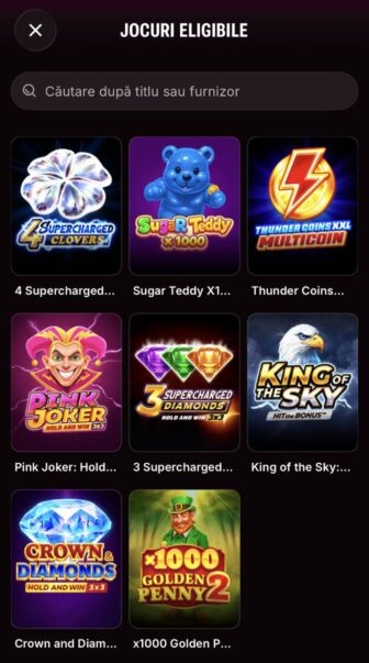 Superbet, lista jocurilor eligibile pentru turneul Grand Prix Playson, cu sloturi precum 4 Supercharged Clovers, Sugar Teddy X1000, Thunder Coins XXL, Pink Joker și x1000 Golden Penny 2