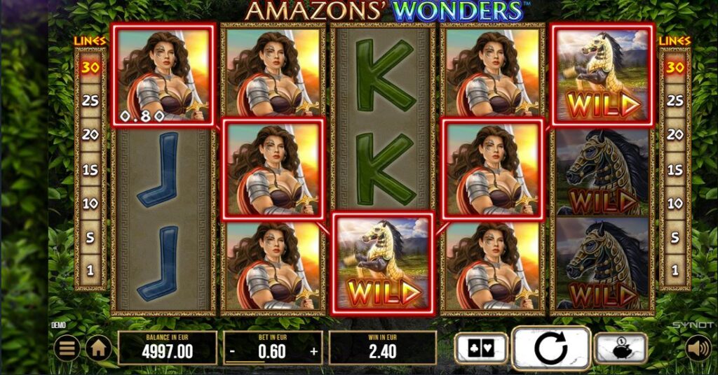 simbolul wild în amazons wonders